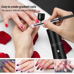 Airbrush prego com Compressor, Air Brush portátil, Nail Art Compressor, Pintura e Artesanato Kit - Image 6