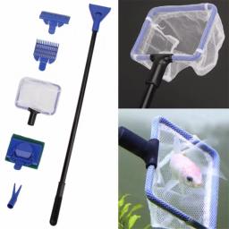 Kit Escova De Limpeza Do Tanque De Peixes, Ferramenta De Remoção De Algas, Ferramentas De Limpeza De Aquário, Ank Clean Set, 5 em 1 - Image 5