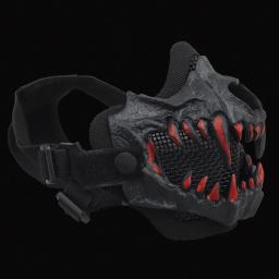 Airsoft máscara tática, respirável aço malha máscara protetora para paintball, meia face, equipamentos de segurança ciclismo ao ar livre - Image 5