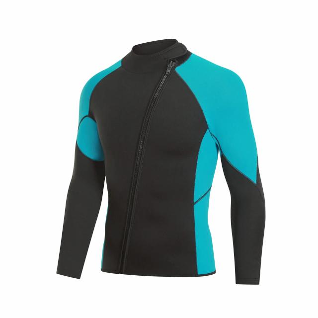 Casaco de Mergulho Masculino de Neoprene 3mm com Manga Comprida para Inverno e Atividades Aquáticas