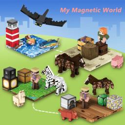 3D meus blocos de construção magnéticos, brinquedos de raciocínio espacial de construção de aprendizagem DIY, presentes de aniversário para crianças com mais de 6 anos de idade - Image 1