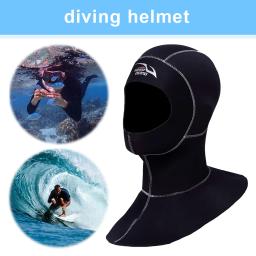 Chapéu de natação de neoprene com ombro para homens e mulheres, Capuz de mergulho, Traje para natação e mergulho, 3mm - Image 2