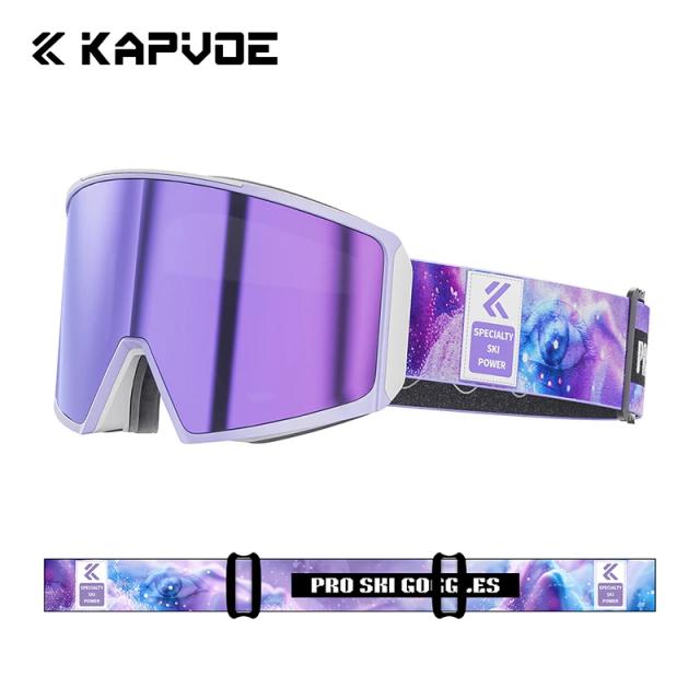 KAPVOE Óculos de Esqui Anti-Névoa UV400 para Snowboard e Motocicleta