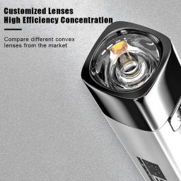 Usb recarregável led lanterna 2 em 1 9990000lm super brilhante mini led torch & power bank para equitação ao ar livre acampamento caça - Image 5
