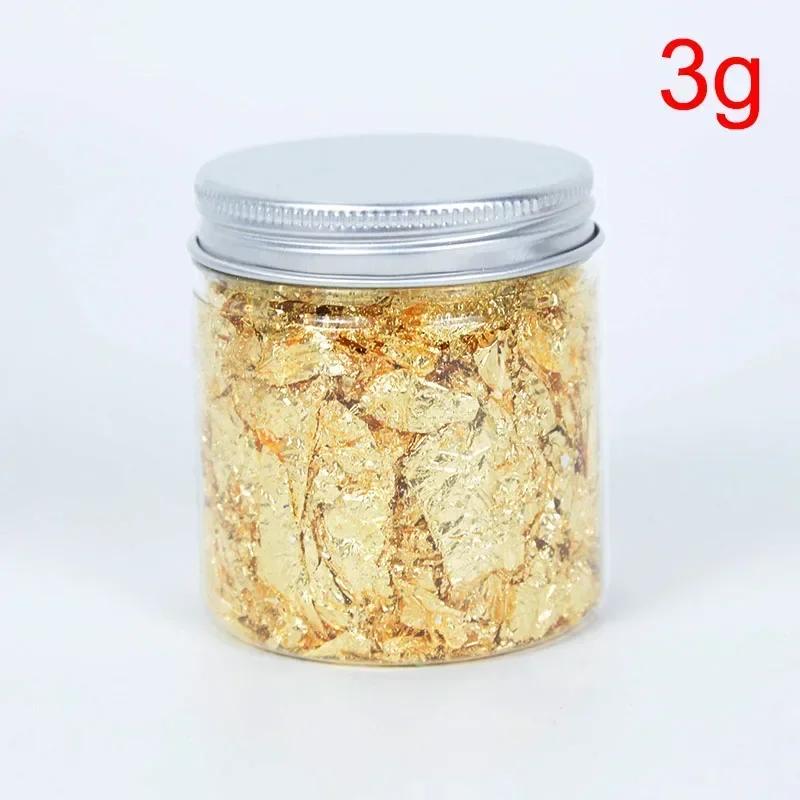 3/5g ouro prata bronze folha de papel irregular alumínio adesivo flocos glitter artesanal resina cola epoxy decoração vela fazendo suprimentos - Image 1