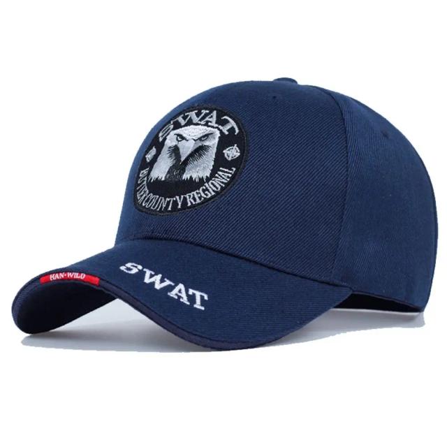 Bonés de Beisebol Bordados SWAT para Todos, Secagem Rápida e Estilo Esportivo com Design de Águia