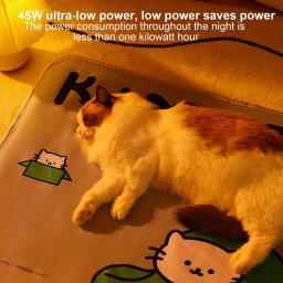 Ajustável Aquecimento Pet Mat com 3 Níveis de Aquecimento, Cama Quente, Suprimentos para Gatos Indoor e Cães Energy Saving - Image 4