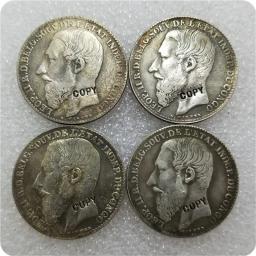 Colecionáveis de Moedas Comemorativas, Congo Forma Livre, 2 Francos Cos, 1887,1891, 1897, 1898, 1898, 1898 - Image 1