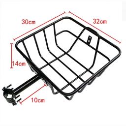 Cesta dianteira e traseira de aço durável com suporte universal, Canhões dobráveis para bicicleta elétrica, Peças de ciclismo - Image 3