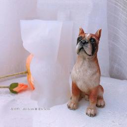 Molde de silicone para cachorro de resina 3d, criativo, animal, ornamento de carro, modelo de cachorro realista, design 3d stafford terrier, moldes de resina epóxi - Image 1