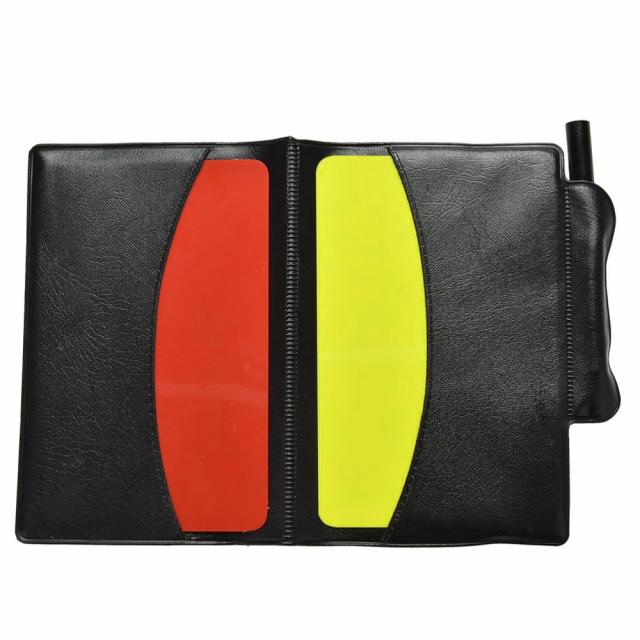 Conjunto Completo para Árbitros de Futebol: Cartões Amarelo e Vermelho, Carteira e Notebook para Anotações de Pontuação