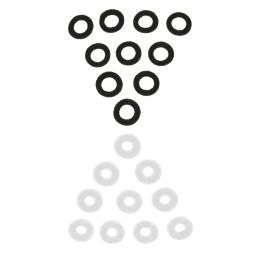Peças de instrumento de bronze portátil, trompete sentiu arruelas, almofada de almofada, proteção, 17mm, preto, branco, 10 pcs - Image 5
