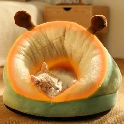 Inverno quente canil com cama em forma de chinelos, ninho de gato pequeno, saco de dormir profundo, caverna do cachorro, Pet Shop - Image 4