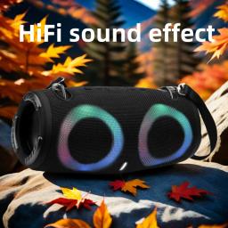 Alto-falante Bluetooth sem fio portátil, alta definição de qualidade sonora, guerra tambor, portátil com subwoofer, luz colorida, uso doméstico - Image 1