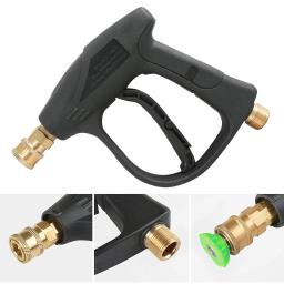 Alta Pressão Car Washer Gun Kit, Arma de Lavadora de Pressão Curta, Lidar com 5 Bicos - Image 3