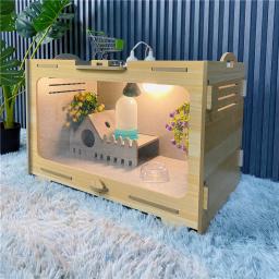 Terrário removível para répteis, caixa de criação de animais pequenos com termômetro para hamster, coelho, rutina, frango - Image 5