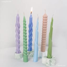 Silicone Vela Fazendo Suprimentos Conjunto De Ferramentas, Abrir E Fechar Molde, Forma De Torção Espiral, Molde De Vela Longa, Cera De Igreja, Presente De Casamento, Decoração De Casa - Image 5