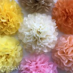 Pompons De Papel Tissue Para Decoração De Festa, Bolas De Flores, Festival De Casamento, Artesanato Home DIY, Suprimentos De Pom Poms De Papel, 10 cm, 15 cm, 20 cm, 25 cm, 30cm, 5Pcs - Image 6