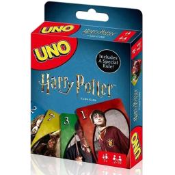 Mattel Games UNO Harry Potter Jogo de cartas para a noite familiar com gráficos temáticos do programa de TV e uma regra especial para 2 a 10 jogadores - Image 1