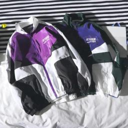 Jaqueta esportiva masculina, letras populares, corta-vento relaxado, casaco estilo coreano - Image 4