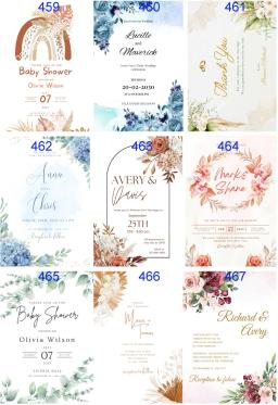 Cartões personalizados do convite para o aniversário do casamento, 50 pcs/lot - Image 3