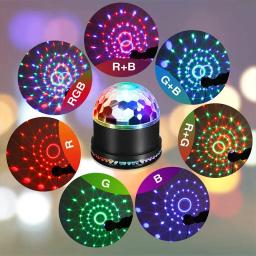 Som ativado girando discoteca bola festa luzes, 3W RGB LED Stage Lights, Luz do projetor do laser para o Natal, Festival do casamento - Image 2