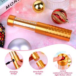Champanhe Serviço Garrafa Sparklers, Topper Luz, Ouro ou Prata Frame de Metal, LED Strobe Baton, Discotecas, 4 pcs - Image 2