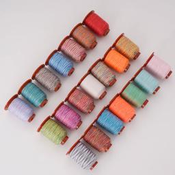 Colorido Arco-íris Poliéster Linha De Costura, Suprimentos De Fibra De Bordado, Pequeno Rolo 402, Alta Velocidade, 18g Peso, 500 Jardas, 500 Jardas - Image 2
