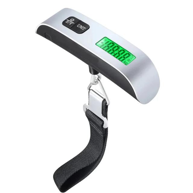 Balança Digital Suspensa 50kg Precisão 10g para Bagagem e Cozinha