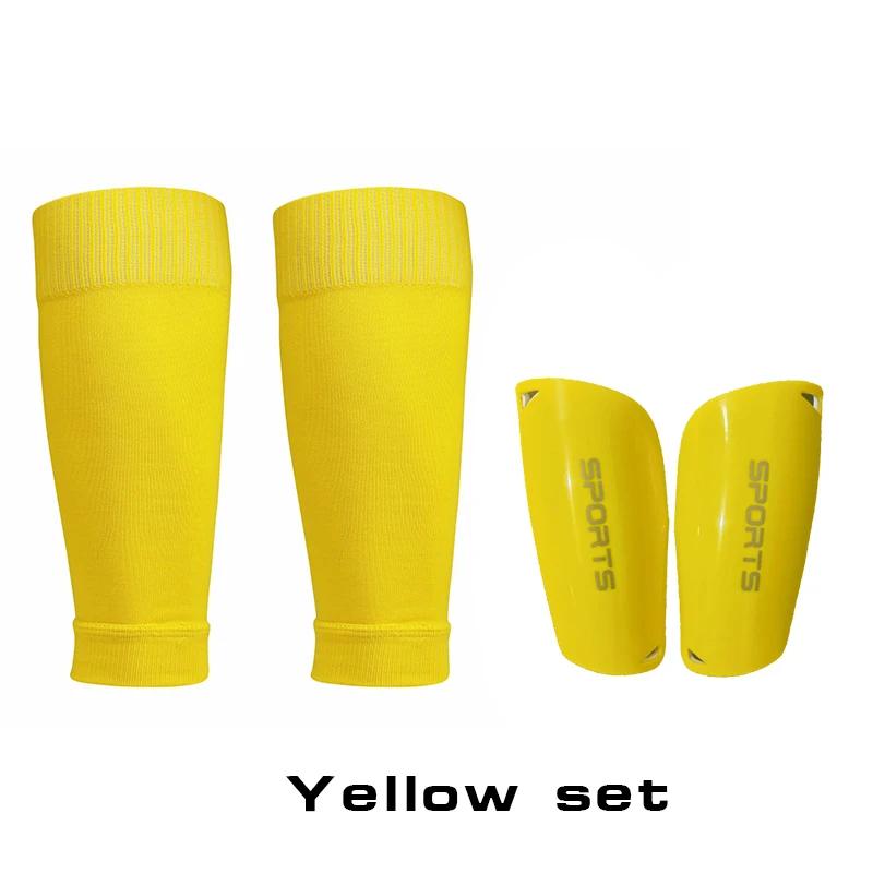 Um conjunto de elasticidade caneleiras de futebol adultos crianças esportes perna guarda capa bezerro manga almofadas proteção engrenagem chutando bola - Image 1