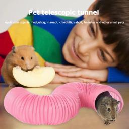 Túnel de jogo dobrável para pequenos animais, gaiola de hamsters, pequenos brinquedos, tubo extensível, cobaia, ouriços, holandês, ratos, hamsters - Image 6