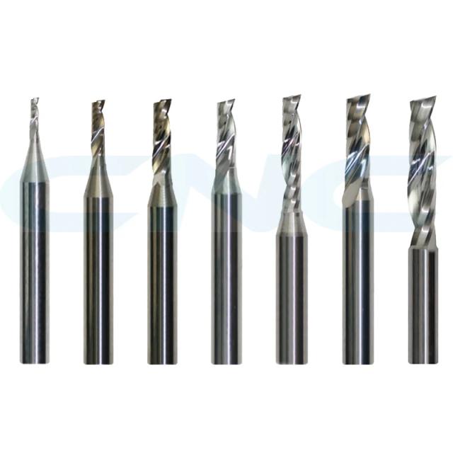 Brocas de Carboneto para Roteador CNC de Alta Qualidade - Flauta Única em Vários Diâmetros (2-10mm) para Fresagem Precisa