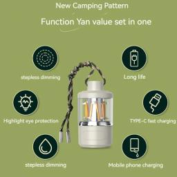Portátil COB Quente Camping Lights Forte Lanterna LED Lanterna Recarregável Ao Ar Livre Emergência Pesca Tendas Tungsten Lâmpada - Image 5
