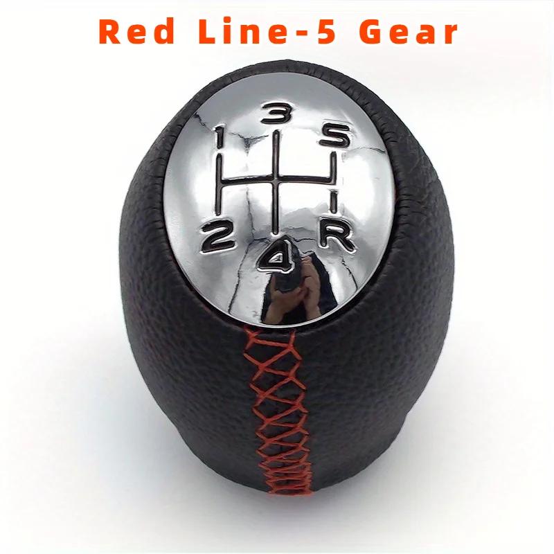 PU Handebol de Couro para Carro, Alavanca de Mudança Manual, Acessórios Cabeça, Adequado para Renault Megane, 5 Engrenagem, 6 Engrenagem - Image 1