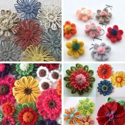 Conjunto tear tricô com 9 peças, fabricante padrões flores, agulha fio lã, ferramenta artesanato faça você - Image 1
