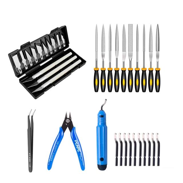 Kit Completo de Ferramentas para Impressão 3D: Alicates, Pinças, Arquivo, Rebarbação e Acessórios de Limpeza para Bocal