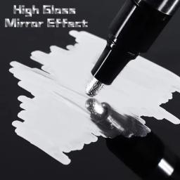 5/1 pçs cromo caneta marcador espelho reparação de pintura à prova dwaterproof água para rocha cerâmica vidro metálico ouro/prata 2mm nib - Image 3