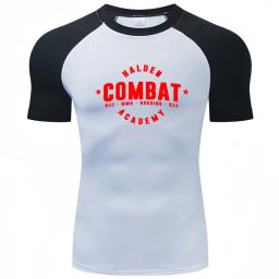 Camisas de compressão atléticas impressas para homens, secagem rápida, protetor de erupção respirável, tops apertados, MMA, BJJ, verão - Image 6