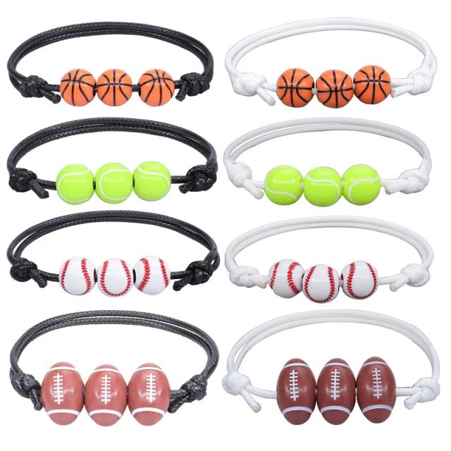 Braceletes Temáticos de Esportes para Crianças - Futebol, Beisebol e Basquete, Lembrancinhas de Aniversário, Recheio de Pinata, 10 ou 50 Peças
