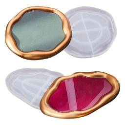 Bandeja Grande Moldes com Borda, Oval e Redonda, Moldes De Silicone para Resina Epóxi, Bandeja Trinket Em Forma De Nuvem, Prato De Jóias - Image 2