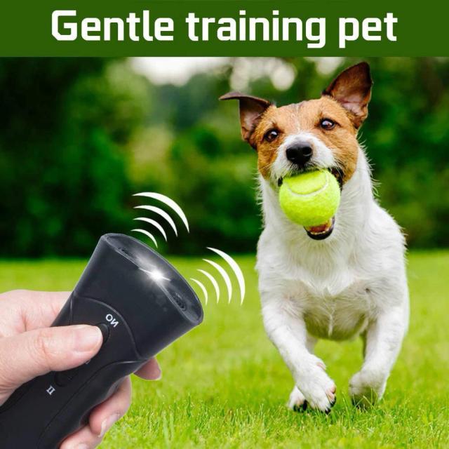 Dispositivo Ultra-Sônico de Treinamento para Cães: Repelente Anti-Latido com Luz LED para Uso Interno e Externo