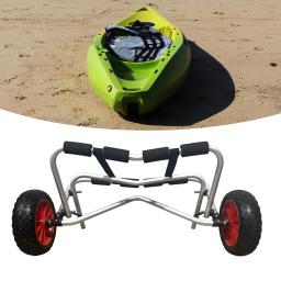 Carrinho de caiaque dobrável com rodas de areia, Heavy Duty Widen, rodas de praia, dolly para caiaque, esportes aquáticos, atividades ao ar livre, canoagem - Image 3