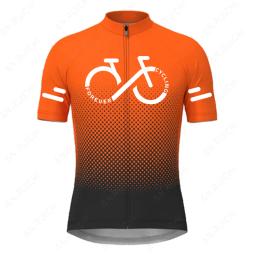 Camisola vermelha de ciclismo de manga curta para homens, uniforme de bicicleta MTB, camisas de bicicleta, roupas de verão, 2023 - Image 3