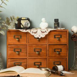 Caixa De Armazenamento De Gaveta De Madeira Retro, Organizador De Mesa, Organização De Armazenamento De Mesa, Jóias Para Casa, Maquiagem, Molho Recipiente De Louça - Image 6