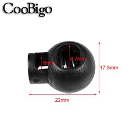 100 pçs plástico primavera cabo bloqueio rolha bola redonda alternar clipe diy roupas esportivas cadarço roupas cordão mochila corda acessórios - Image 2
