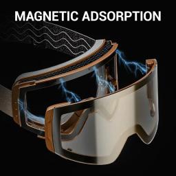 Kapvoe óculos de esqui fotocromáticos, lentes duplas, anti-neblina, uv400, esportes de inverno, snowboard, homens, mulheres, neve, novo - Image 5