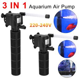 Silenciosa Aeração Purificador De Água, Bomba Interna, submersível Aquário Filtro, Oxigênio, Submersíveis Acessórios, 3 em 1 - Image 1