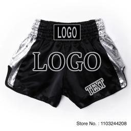 Shorts de boxe personalizados para homens e mulheres, gaiola Kickboxing, roupas de artes marciais Muay Thai, calças de luta, logotipo personalizado infantil - Image 3