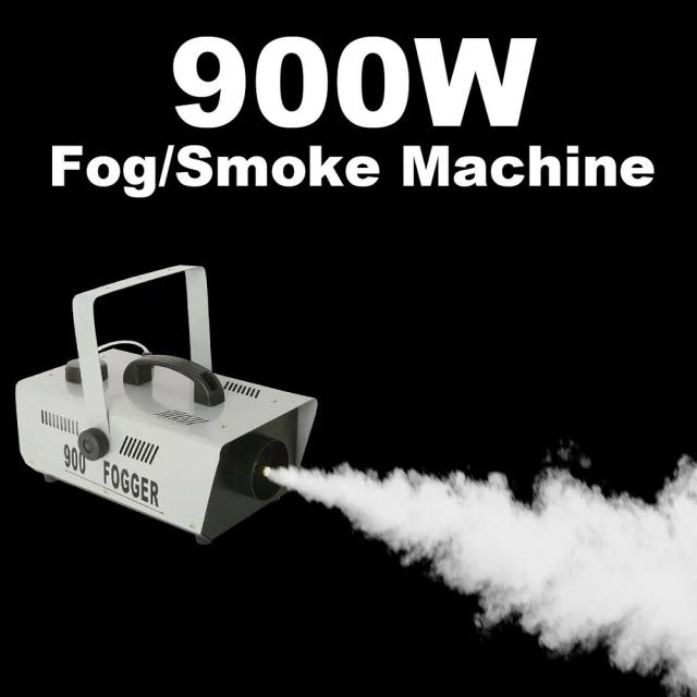 Máquina de Fumaça Portátil 900W com Controle Remoto Sem Fio para Festas, Casamentos e Eventos DJ