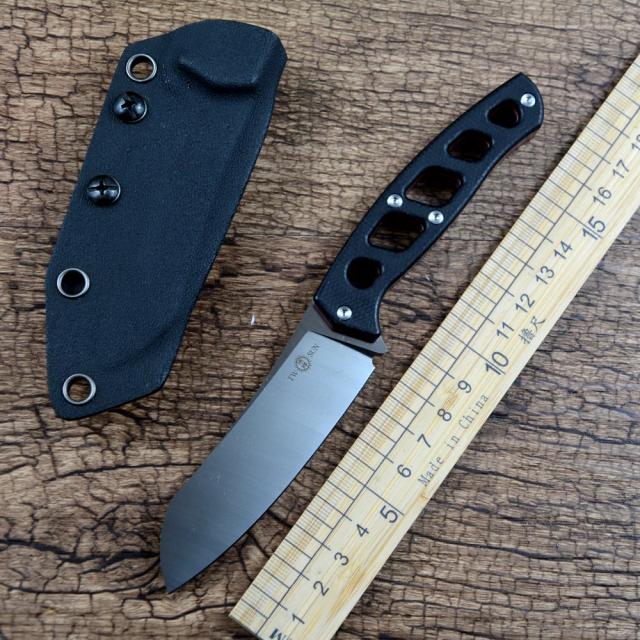 Faca de Caça DOIS SOL com Lâmina Satin e Cabo de Micarta, Acompanha Case em Kydex - Ferramenta Outdoor D2 TS466